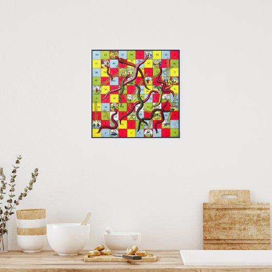 Vintage Brettspiele - Kunstdrucke Poster (Küche)