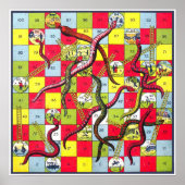 Vintage Brettspiele - Kunstdrucke Poster (Vorne)