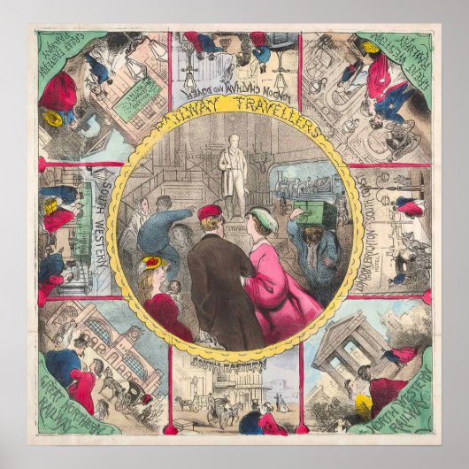 Vintage Brettspiele - Kunstdrucke Poster (Vorne)