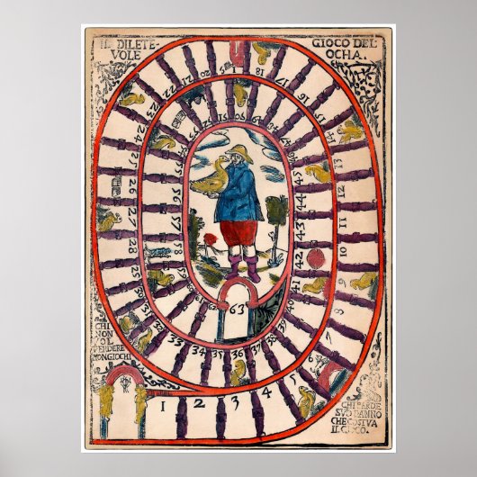 Vintage Brettspiele - Kunstdrucke Poster (Vorne)