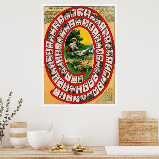 Vintage Brettspiele - Kunstdrucke Poster (Küche)