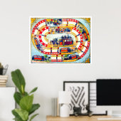 Vintage Brettspiele - Kunstdrucke Poster (Heimbüro)