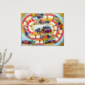 Vintage Brettspiele - Kunstdrucke Poster (Küche)