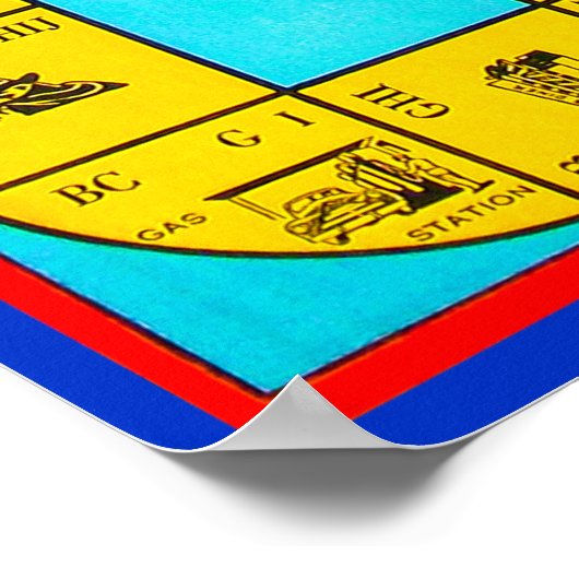 Vintage Brettspiele - Kunstdrucke Poster (Ecke)