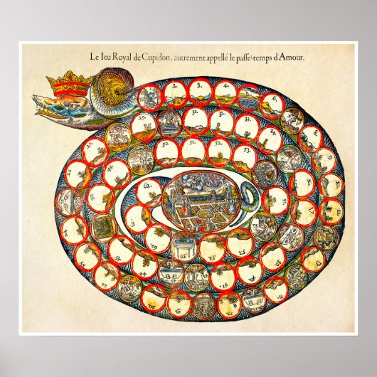 Vintage Brettspiele - Kunstdrucke Poster (Vorne)