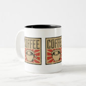 Vintage Brew Zweifarbige Tasse (Vorderseite Links)