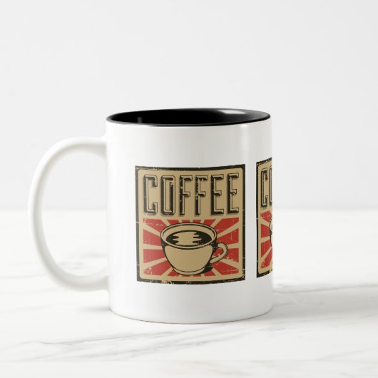 Vintage Brew Zweifarbige Tasse (Links)