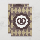 Vintage Brezel Einladung (Vorne/Hinten)