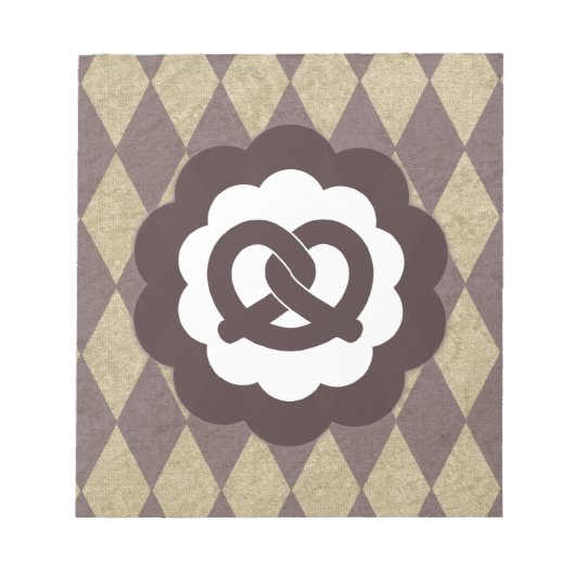 Vintage Brezel Notizblock (Vorderseite)