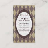 Vintage Brezel Visitenkarte (Rückseite)