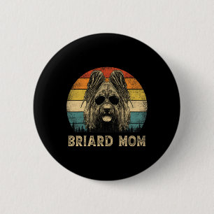 Vintage Briard Mutter Hundeliebhaber Muttertag Button