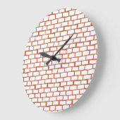 Vintage Brick: Textured Background Detail. Große Wanduhr (Winkel)