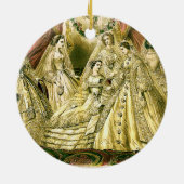 Vintage Bridal Brides Antique White Wedding Keramikornament (Hinten)