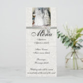 Vintage Bridal Brides Antique White Wedding Menükarte (Stehend Vorderseite)