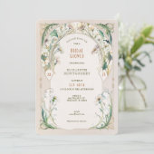 Vintage Bridal Dusche Einladungen Art Nouveau Deko (Stehend Vorderseite)