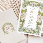 Vintage Bridal Dusche Einladungen Art Nouveau Rose