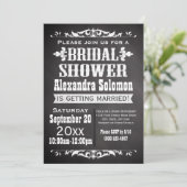 Vintage Bridal-Dusche mit Zwischenwand Einladung (Stehend Vorderseite)