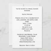 Vintage Bridal Shower Invitation Einladung (Rückseite)