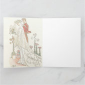 Vintage Bride and Groom Old Fashioned Wedding Karte (Innenseite)