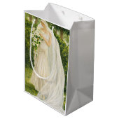 Vintage bride Gift Bag Mittlere Geschenktüte (Rückseite Schrägansicht)