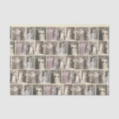 Vintage Bride & Groom Portraits - Hochzeitscollage Seidenpapier (Vorderseite)