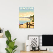 Vintage Bridgeport Connecticut Poster (Heimbüro)
