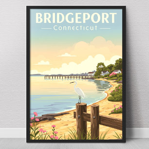 Vintage Bridgeport Connecticut Poster