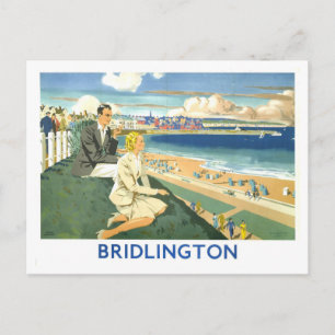 Vintage Bridlington Reiseplakat Postkarte