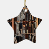 Vintage Briefbeschwerer-Blöcke Keramikornament (Rechts)