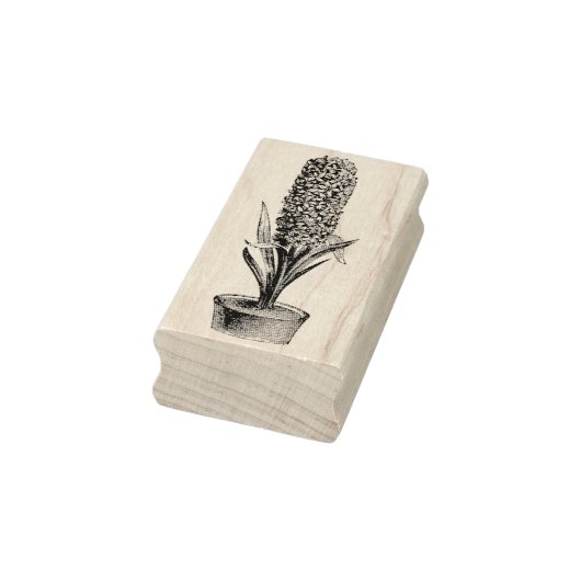 Vintage Briefmarke aus gestrichenem Hyazinth Kauts Gummistempel (Stempel)