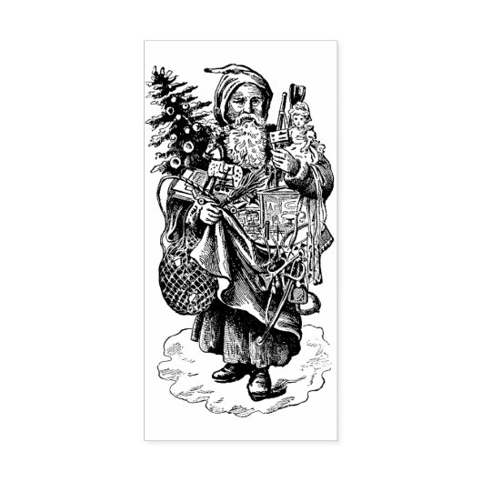 Vintage Briefmarke aus Weihnachtskautschuk Gummistempel (Prägung)