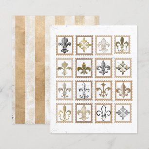 Vintage Briefmarke der französischen Lilie