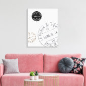 Vintage Briefmarke...gedehnte Leinwand (Insitu (Wohnzimmer))
