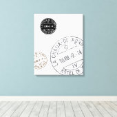Vintage Briefmarke...gedehnte Leinwand (Insitu (Holzboden))