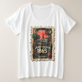 Vintage Briefmarke Große Größe T-Shirt