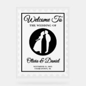 Vintage Briefmarke Hochzeit Acrylschild (Vorderseite)