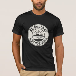 Vintage Briefmarke – „Keine Grenzen, nur Horizonte T-Shirt