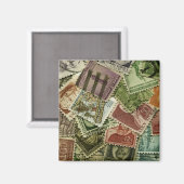 Vintage Briefmarke Magnet (Vorderseite/Rückseite)