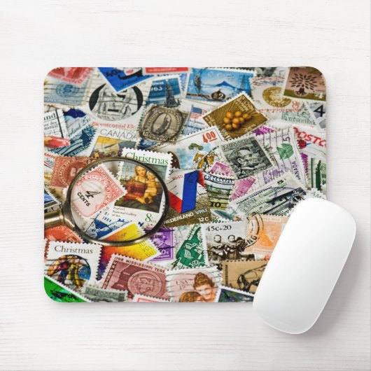 Vintage Briefmarke Mousepad (Mit Mouse)