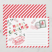 Vintage Briefmarke Post Weihnachten (Vorne/Hinten)