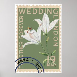 Vintage Briefmarke Poster