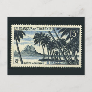 Vintage Briefmarke Postkarte