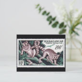 Vintage Briefmarke Postkarte (Stehend Vorderseite)