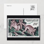 Vintage Briefmarke Postkarte (Vorne/Hinten)