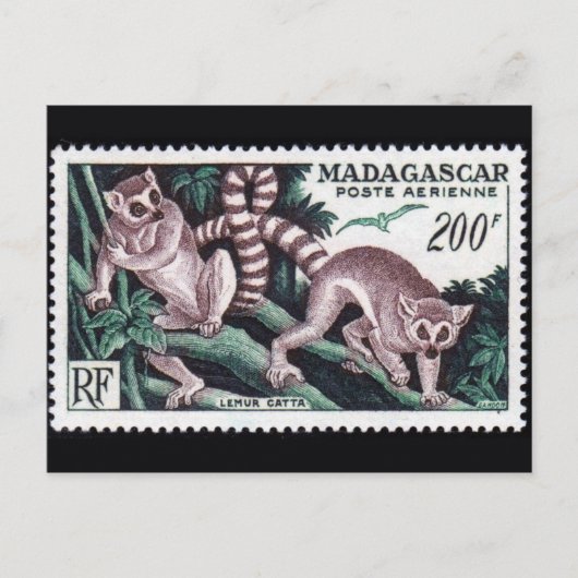 Vintage Briefmarke Postkarte (Vorderseite)