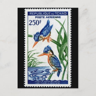 Vintage Briefmarke Postkarte