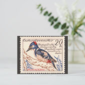 Vintage Briefmarke Postkarte (Stehend Vorderseite)