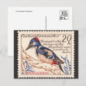 Vintage Briefmarke Postkarte (Vorne/Hinten)