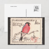 Vintage Briefmarke Postkarte (Vorne/Hinten)