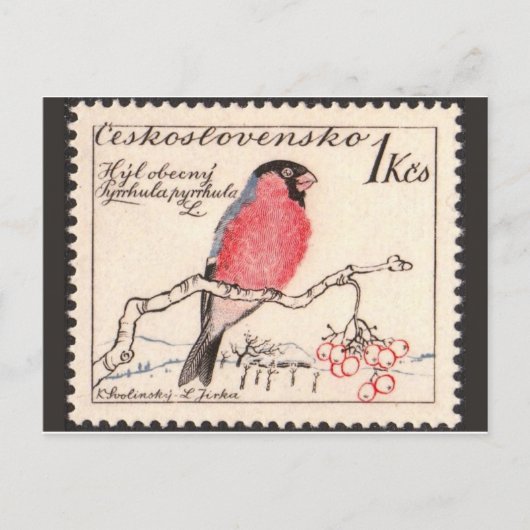 Vintage Briefmarke Postkarte (Vorderseite)